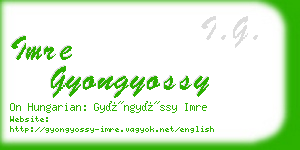 imre gyongyossy business card